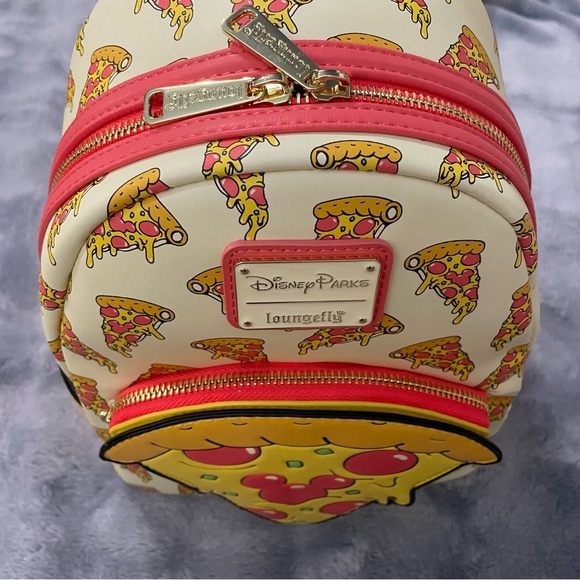 Loungefly Mickey Mouse Pizza Mini Backpack & Ears Bundle Set – Disney Eats NWT - Picture 11 of 12